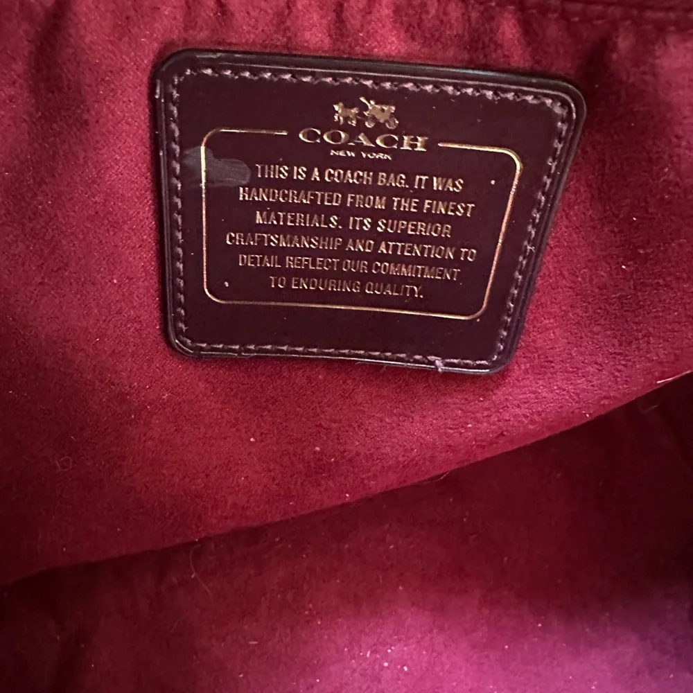 Coach Patent Leather Burgundy Tote - Picture 8 of 9